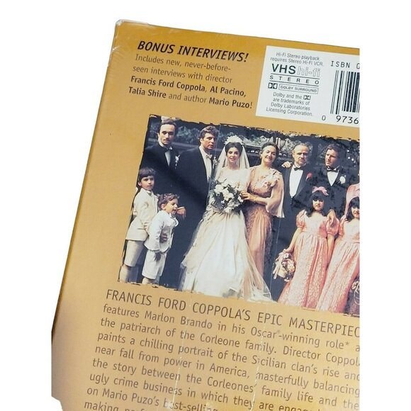 The Godfather THX Digitally Mastered Collectors Addition VHS hi-fi Stereo Fo - Picture 7 of 8